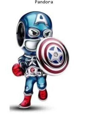 Marvel The Avengers Captain America Charm,Charms fit Pandora Bracelet Necklaces
